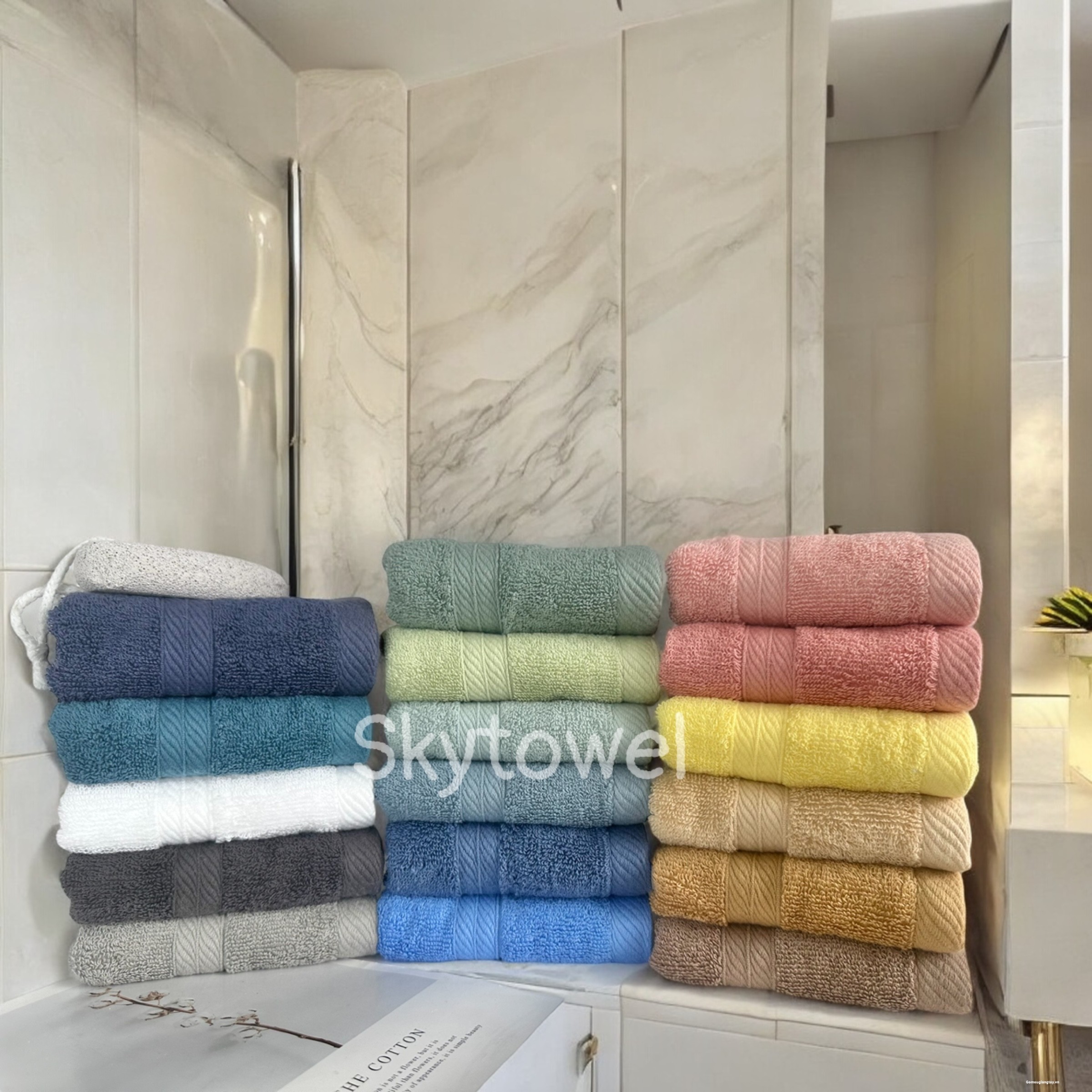 KHĂN TẮM COTTON HÀN CAO CẤP - KÍCH THƯỚC 50X100CM 