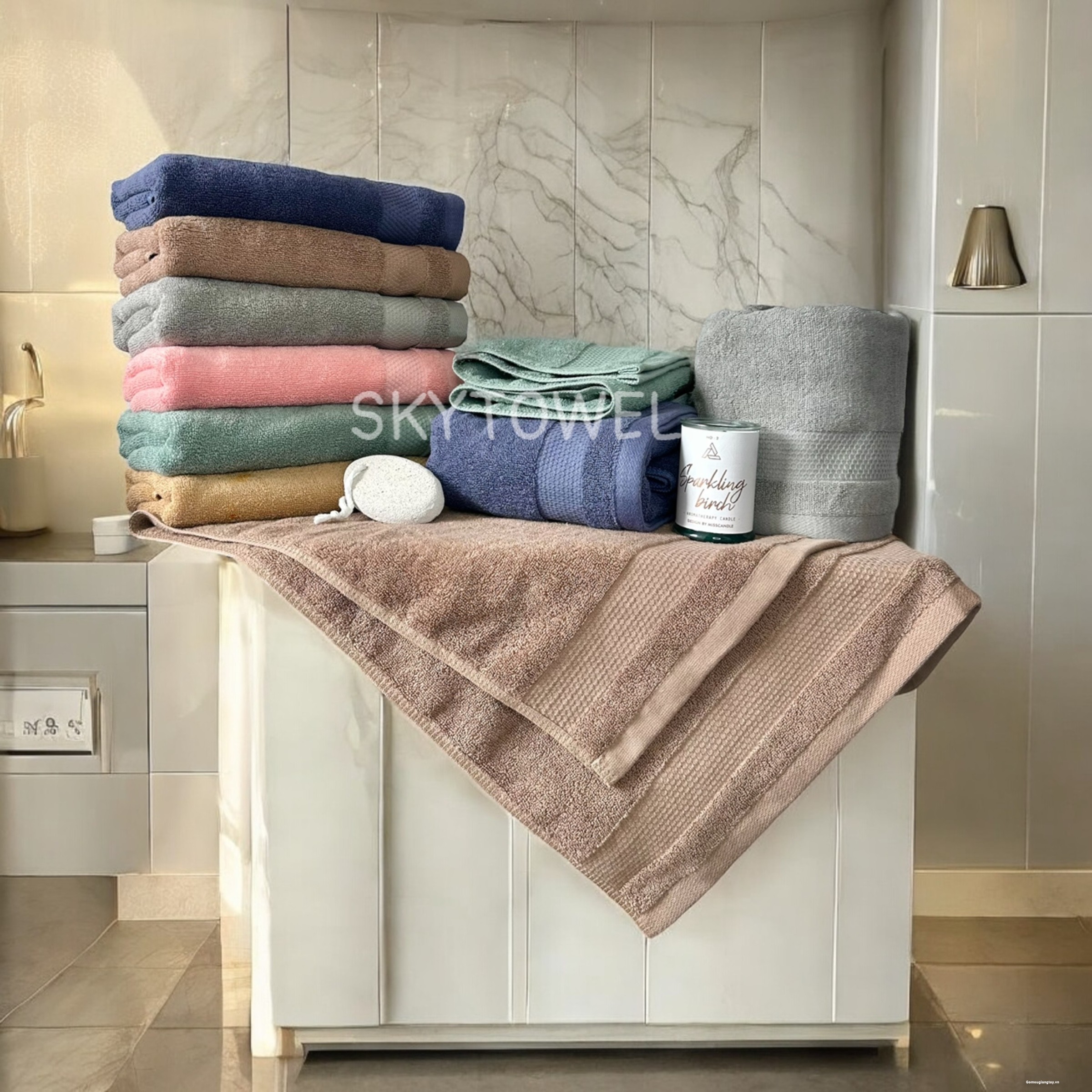 KHĂN TẮM COTTON OGANIC CAO CẤP SIÊU MỀM MỊN, THẤM HÚT TUYỆT ĐỐI - KÍCH THƯỚC 70X140CM