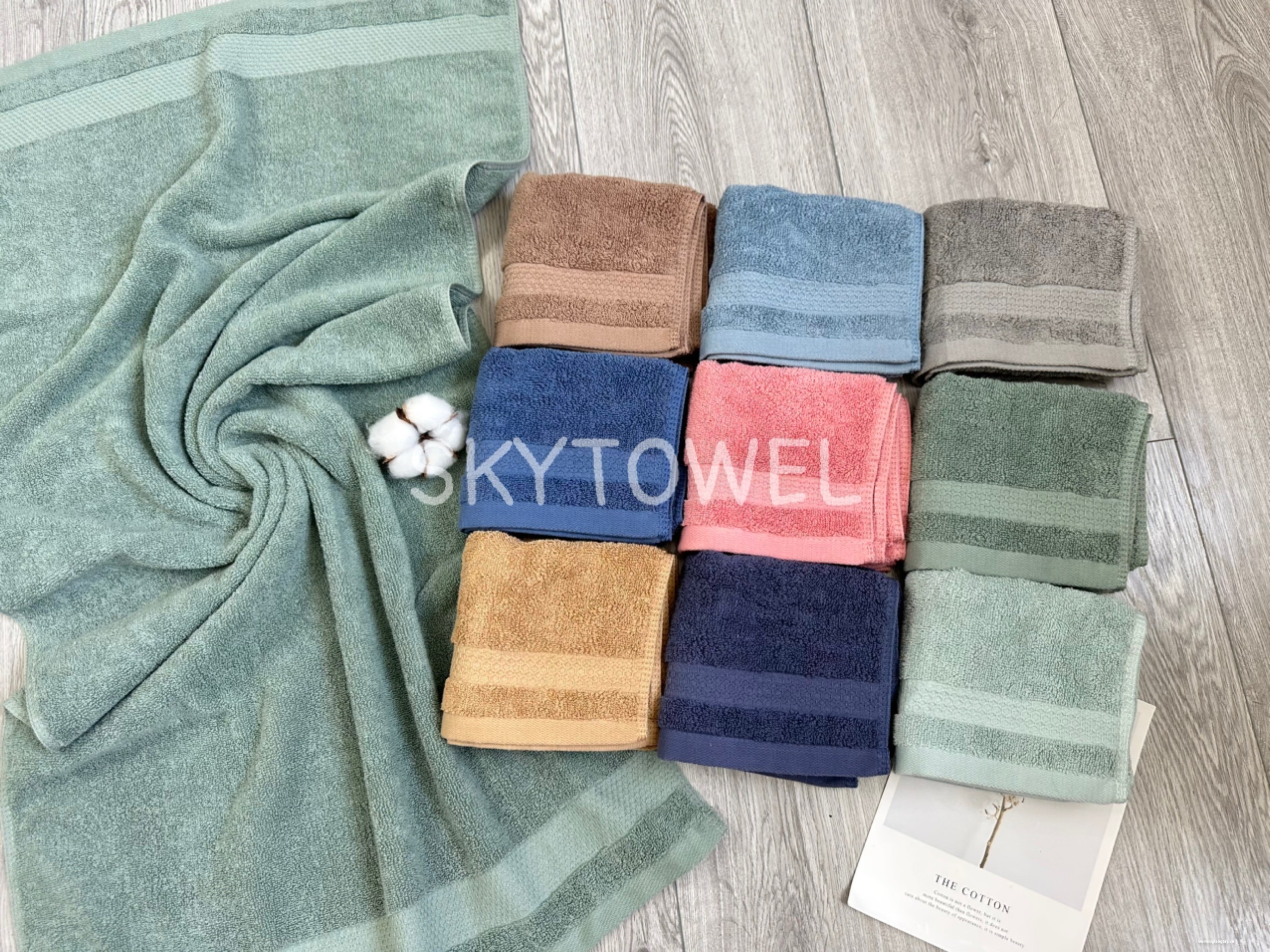 KHĂN MẶT COTTON OGANIC CAO CẤP  SIÊU THẤM HÚT - KÍCH THƯỚC 30X50CM