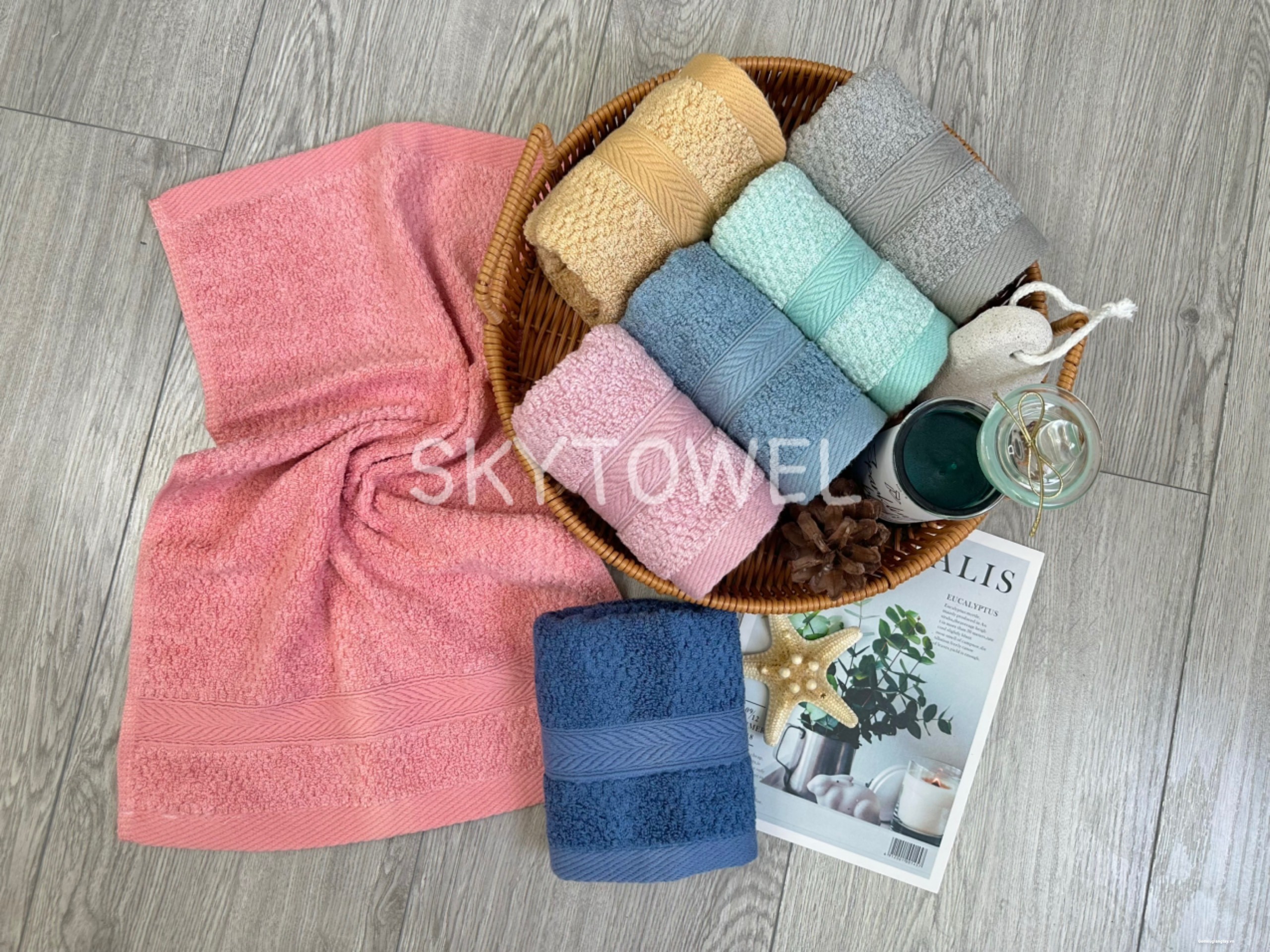 KHĂN MẶT SỢI SỒI CAO CẤP - KÍCH THƯỚC 30X50CM